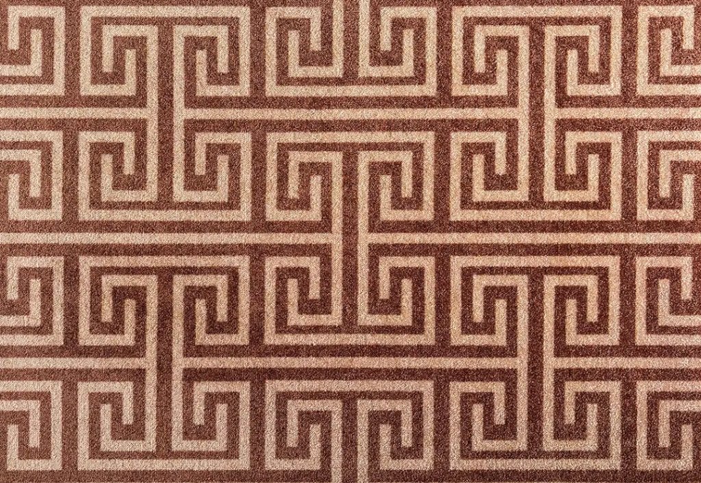 Droogloopmat Fabfoyer Perfect Maze Caramel 127x115, Tuin en Terras, Ophalen, Schoonloopmat, Nieuw, Overige materialen
