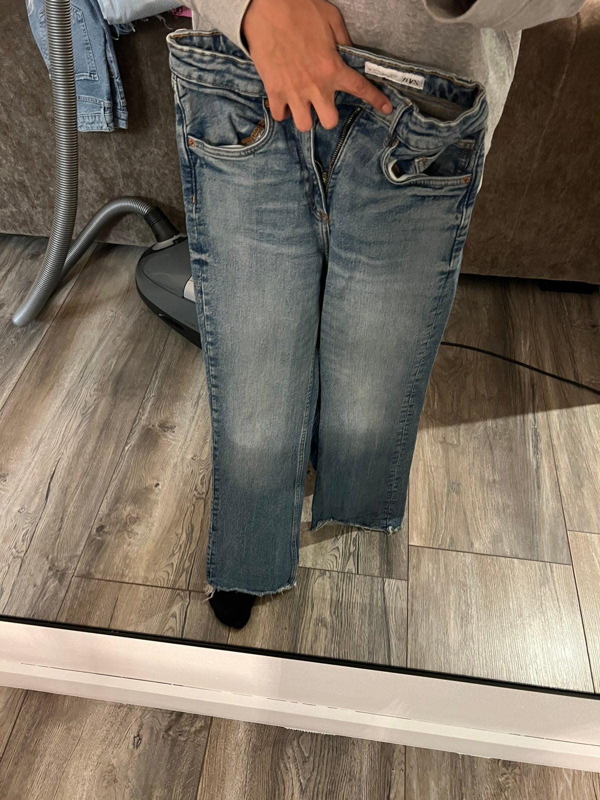 Spijkerbroek Zara jeans straight dames broek recht nieuw 36, Ophalen of Verzenden, Nieuw, Blauw, W28 - W29 (confectie 36)