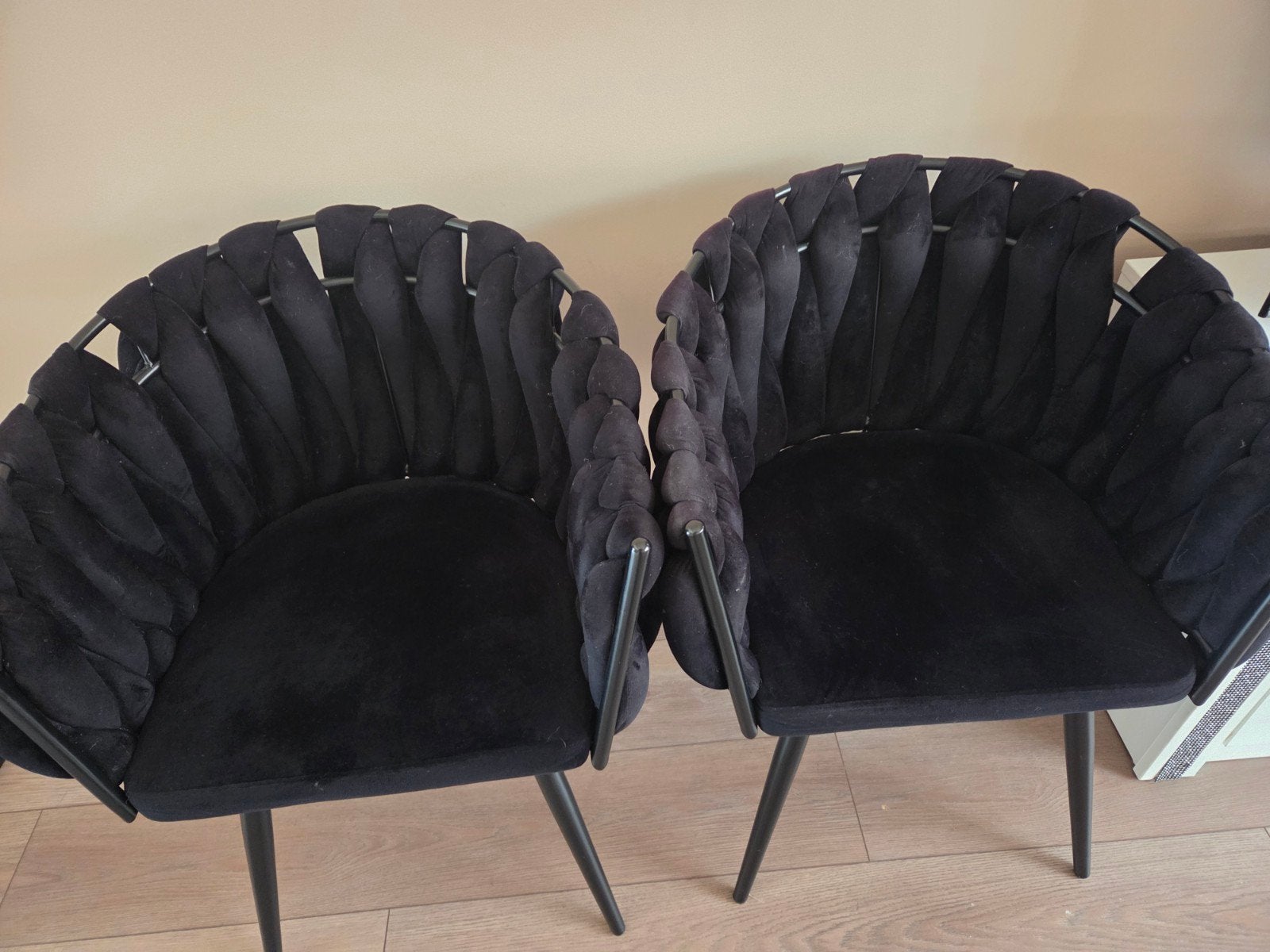 Wafestoelen zwart, Ophalen, Gebruikt, Zwart