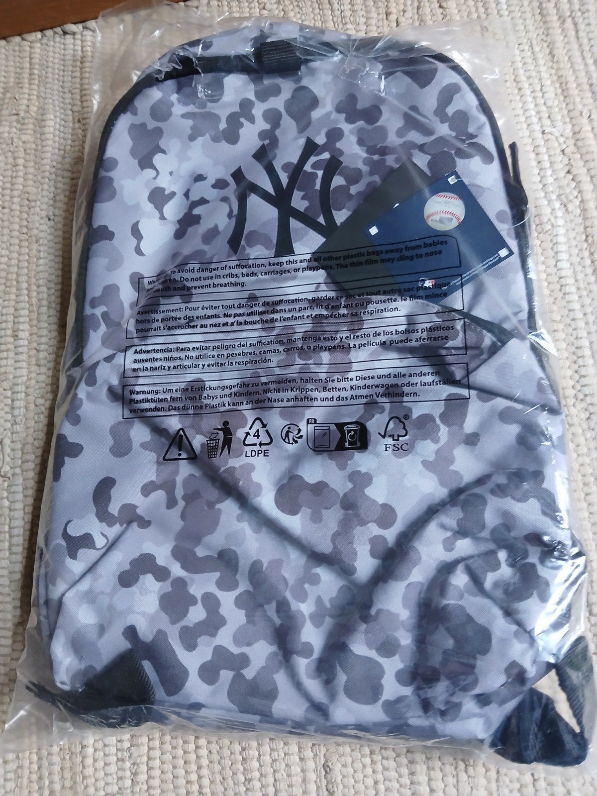 Nieuw New York yankees rugzak vaste prijs €17,50, Overige merken, 25 tot 40 cm, Nieuw, Ophalen of Verzenden