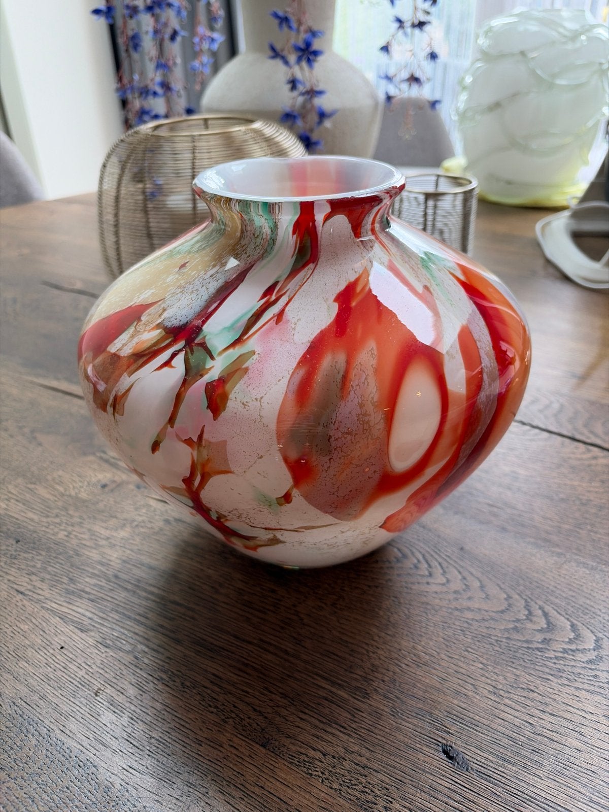 Fidrio Holland Glazen Vaas - Rood, Oranje, Groen, Ophalen of Verzenden