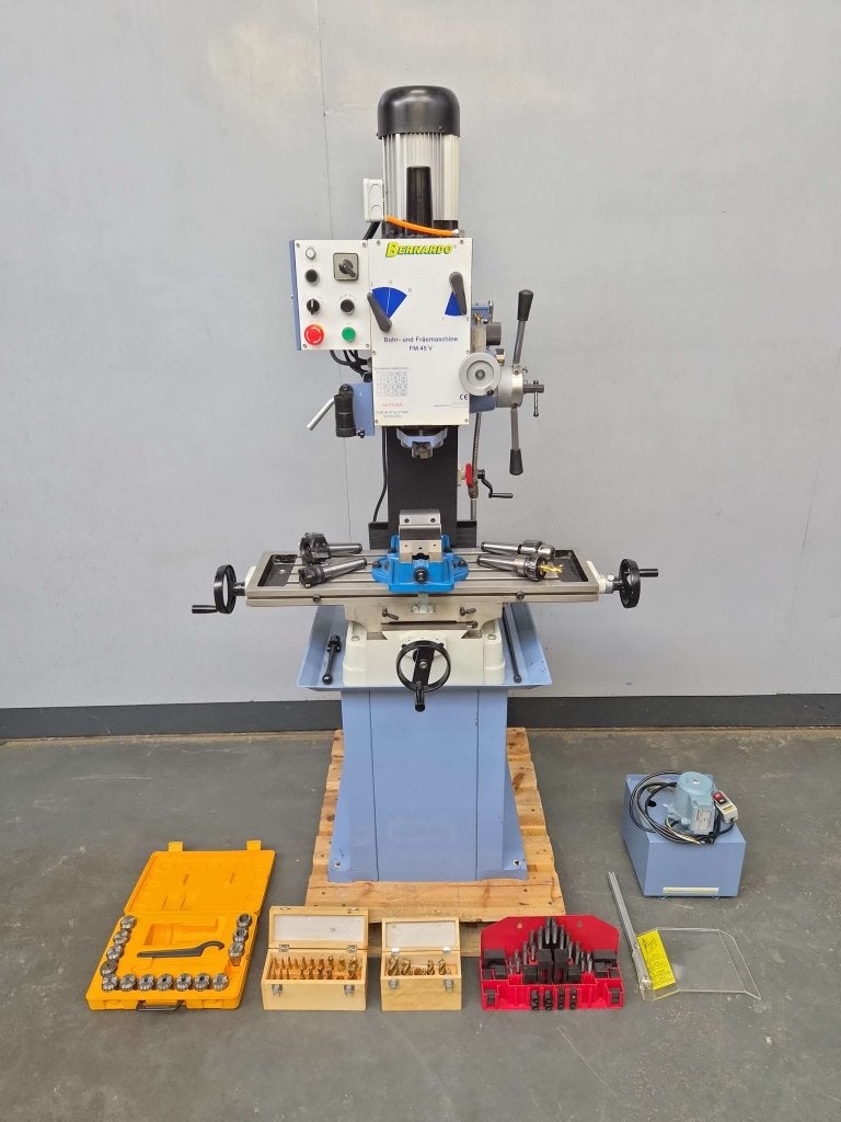 Bernardo FM 45 V Boor - freesmachine + veel toebehoren, Niet ingevuld, Niet ingevuld, Ophalen of Verzenden, Zo goed als nieuw