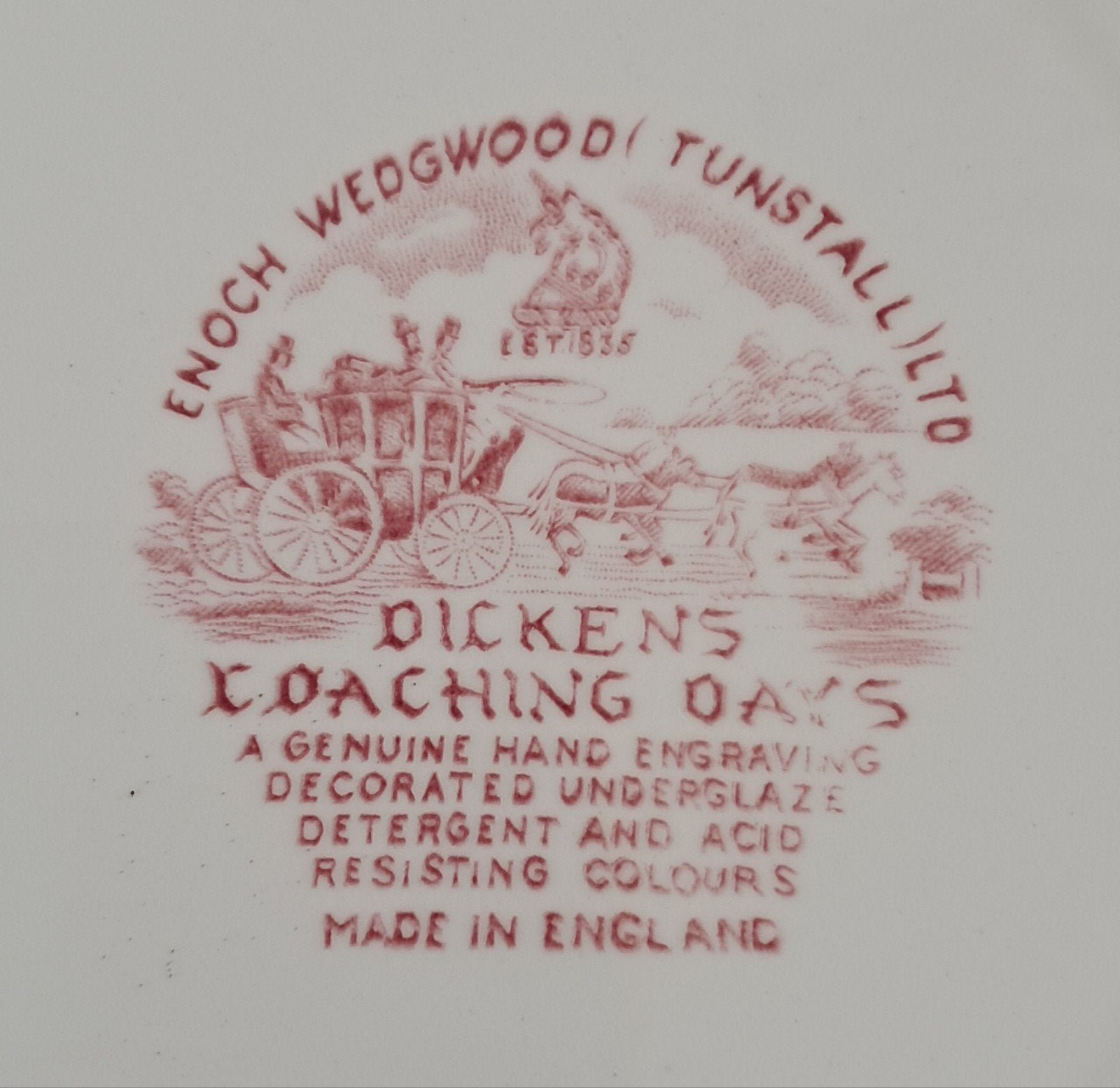 Mooie borden van servies dickens coaching days van wedgwood, Ophalen of Verzenden