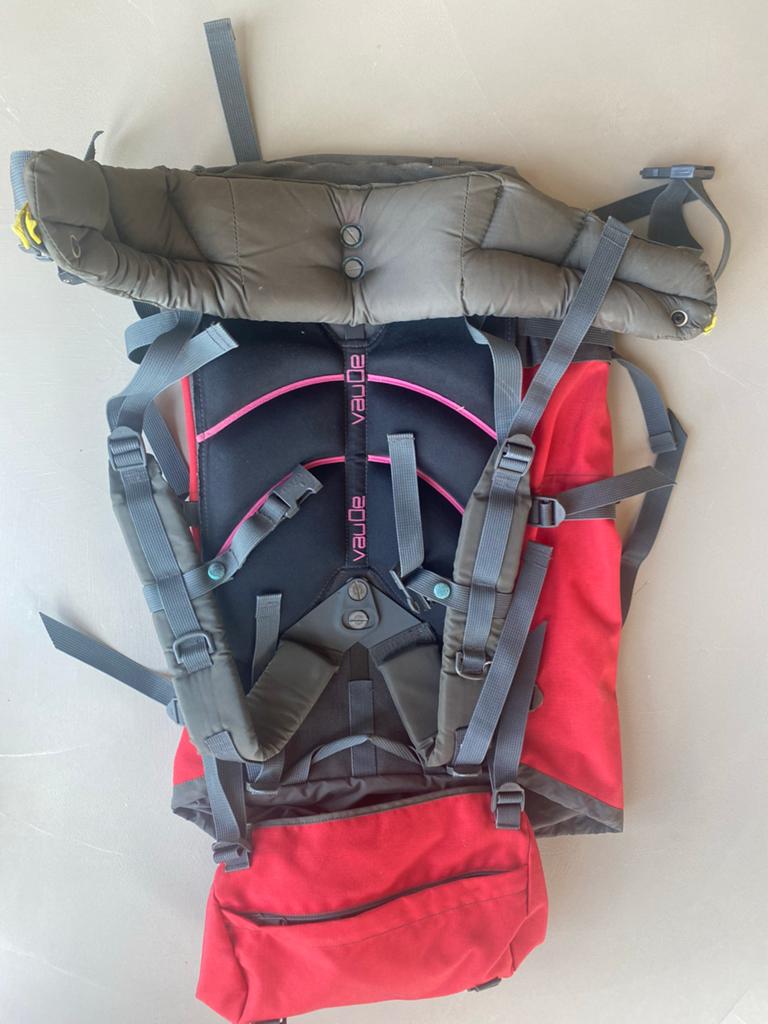 Vaude Borea Trekking Rugzak - Rood/Zwart, Sieraden, Tassen en Uiterlijk, Tassen | Rugtassen, Overige merken, Gebruikt, 25 tot 40 cm