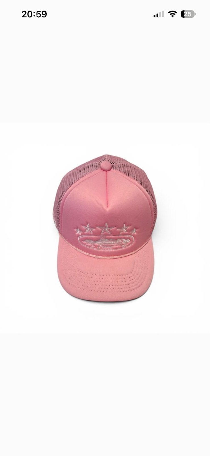Roze corteiz pet, Ophalen of Verzenden, Zo goed als nieuw, One size fits all, Pet