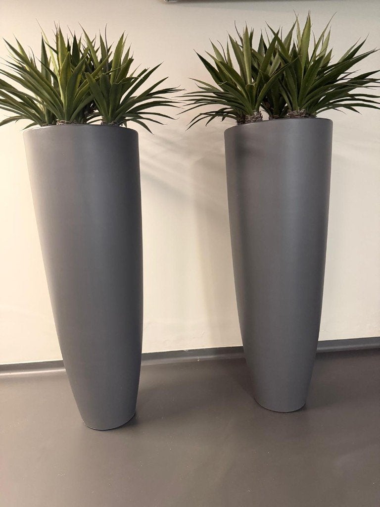 Plantenbakken met kunstplanten, Ophalen, Kunststof, Gebruikt, Rond