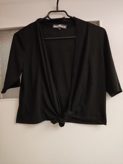 Musthave zwart dames bolero vestje met korte mouwen, Maat 38/40 (M), Zwart, Musthaves, Ophalen of Verzenden