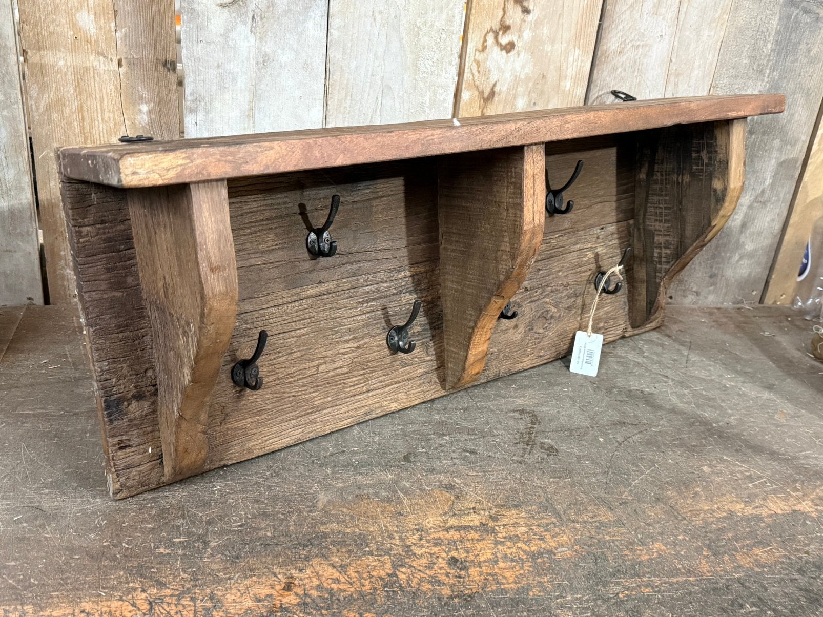 Kapstok regaal wagonhout 90 cm stoer sober landelijk jwm, .., Nieuw, Minder dan 100 cm, ..