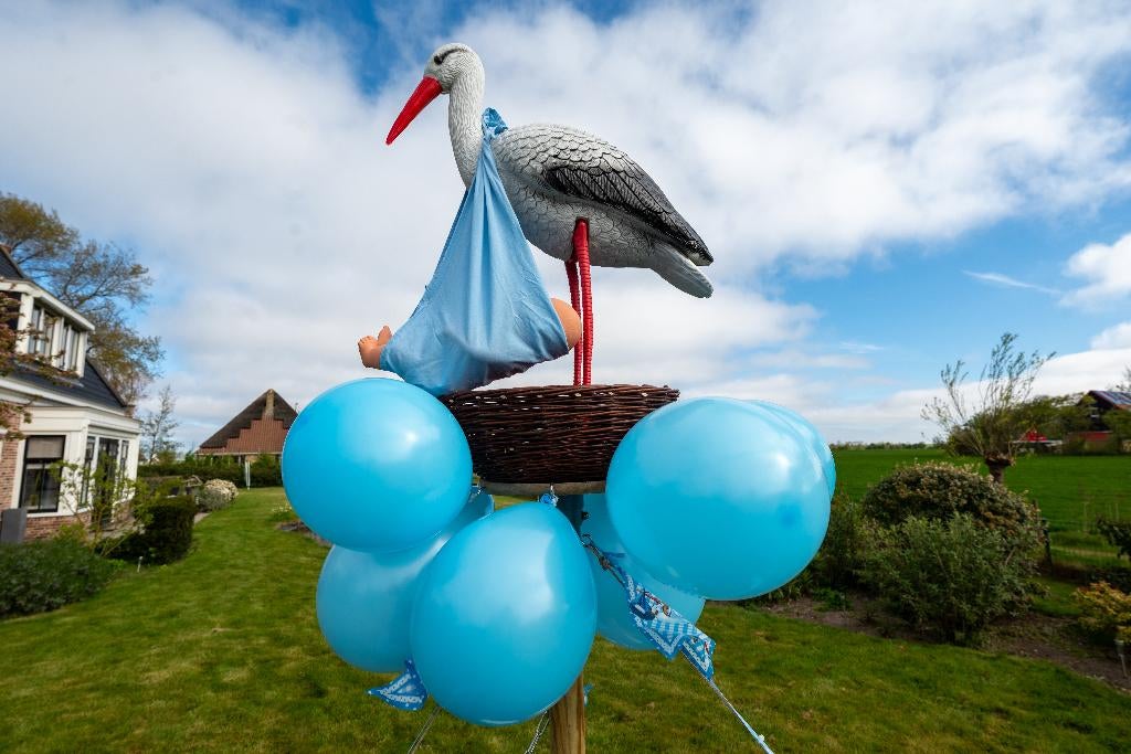 De Blije Ooievaar, Kinderen en Baby's, Kraamcadeaus en Geboorteborden, Ophalen, Zo goed als nieuw