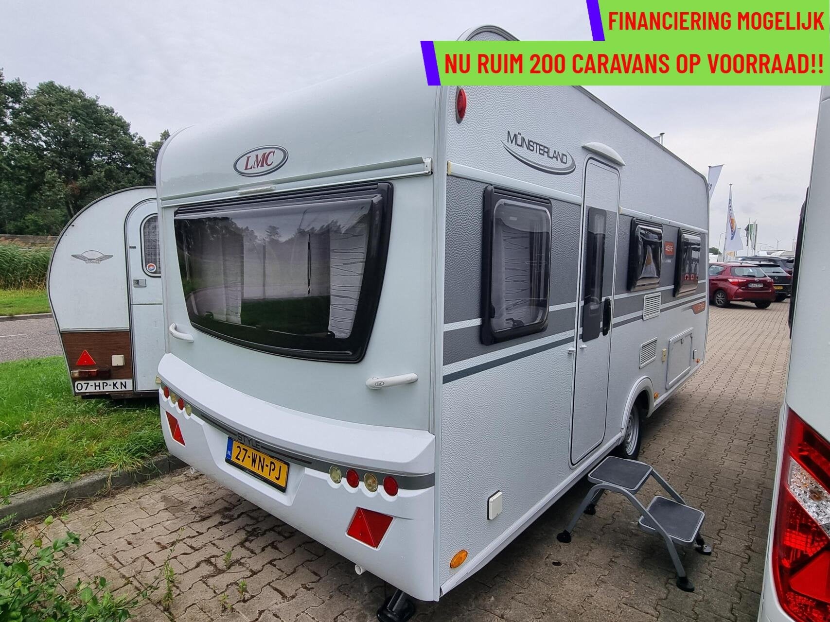 Lmc MUN STYLE 450 E ENKELE BEDDEN + MOVER + VOORTENT + GFK, Bedrijf, Hordeur, 6 tot 7 meter, LMC en Münsterland