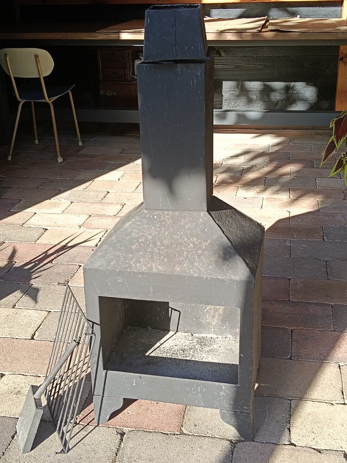 Robuuste Zwarte Vuurkorf/Vuurton voor Buiten, Ophalen, Gebruikt, Vuurkorf
