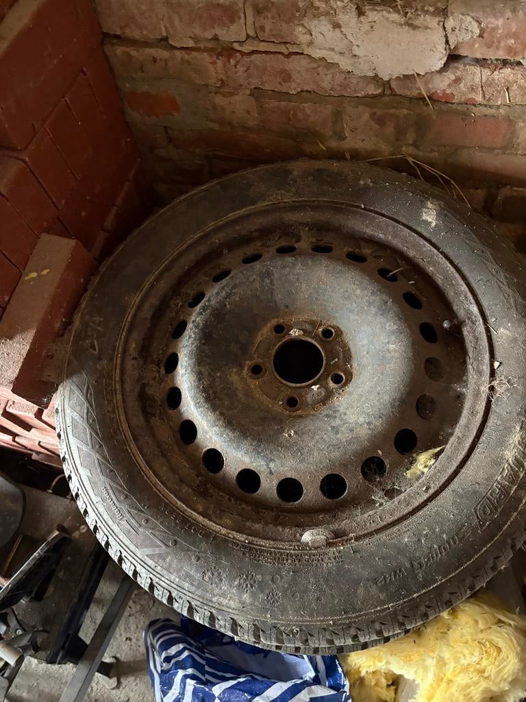 Winterband op stalen velg - 205/55R16, Ophalen, Gebruikt