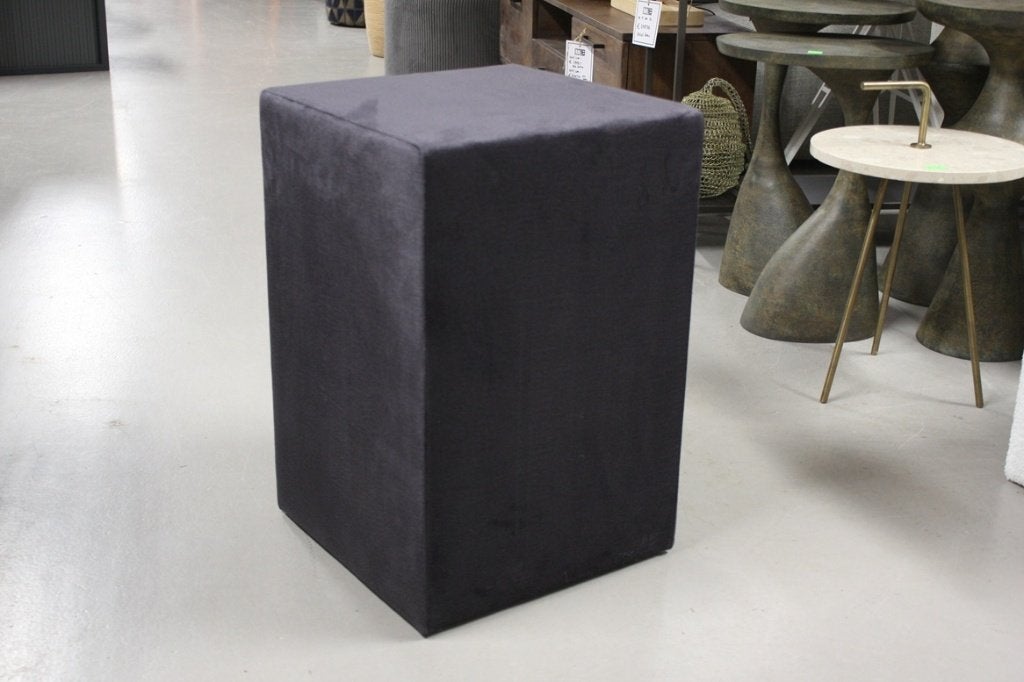 Vierkante hocker nachtkastje velvet antraciet (set van 2), Ophalen, Minder dan 50 cm, Vierkant, Nieuw