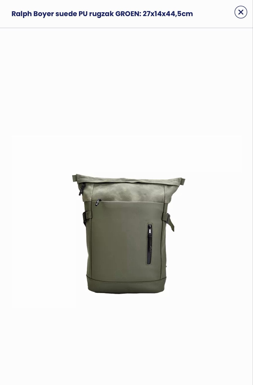 Ralph Boyer Groene PU Rugzak met Laptopvak (14,5 inch), Sieraden, Tassen en Uiterlijk, Nieuw, Minder dan 25 cm, 30 tot 45 cm, Ophalen