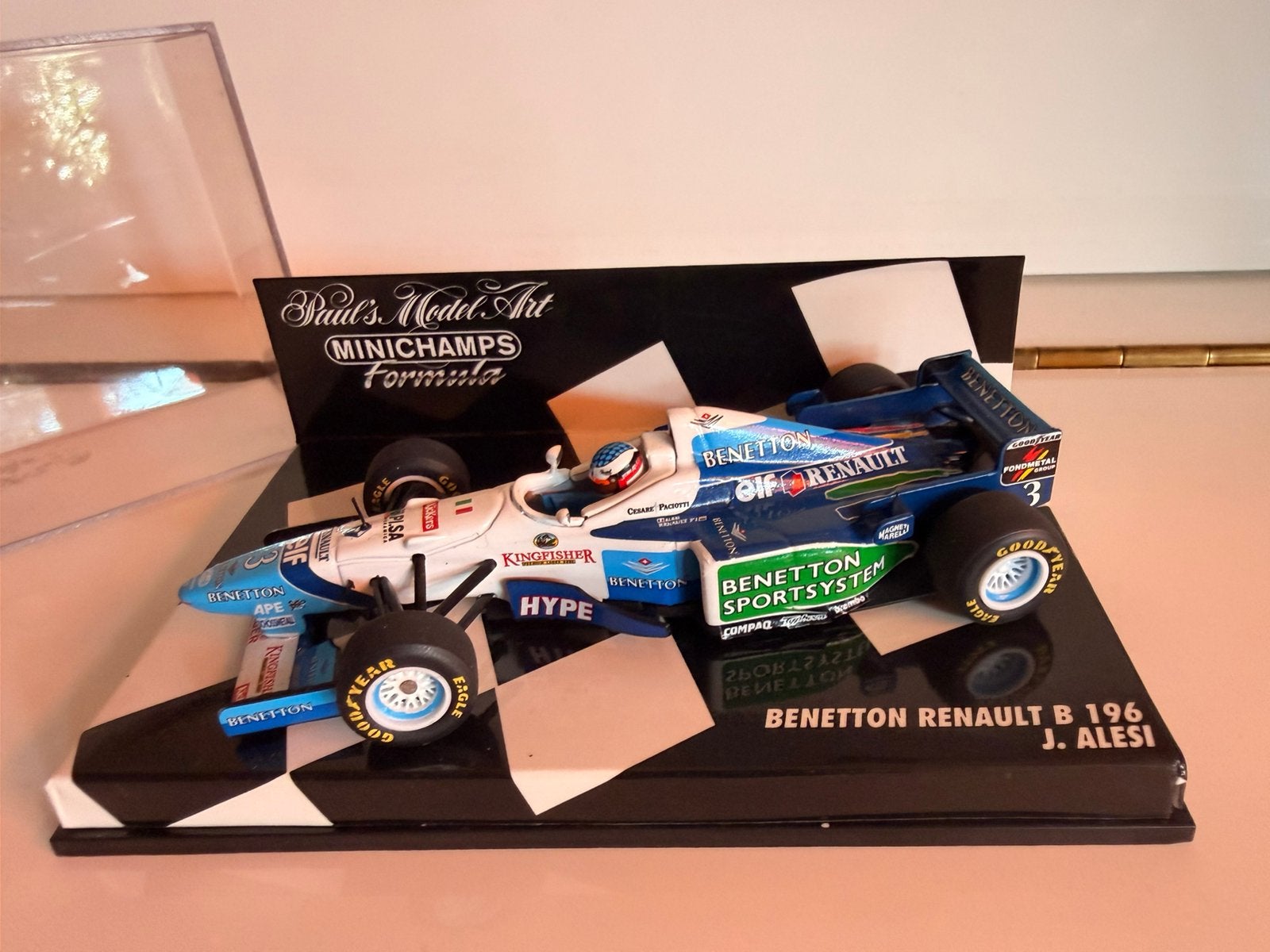Minichamps: Formule 1 Benetton Renault B 196 J. Alesi, Ophalen of Verzenden, Zo goed als nieuw, Auto, MiniChamps