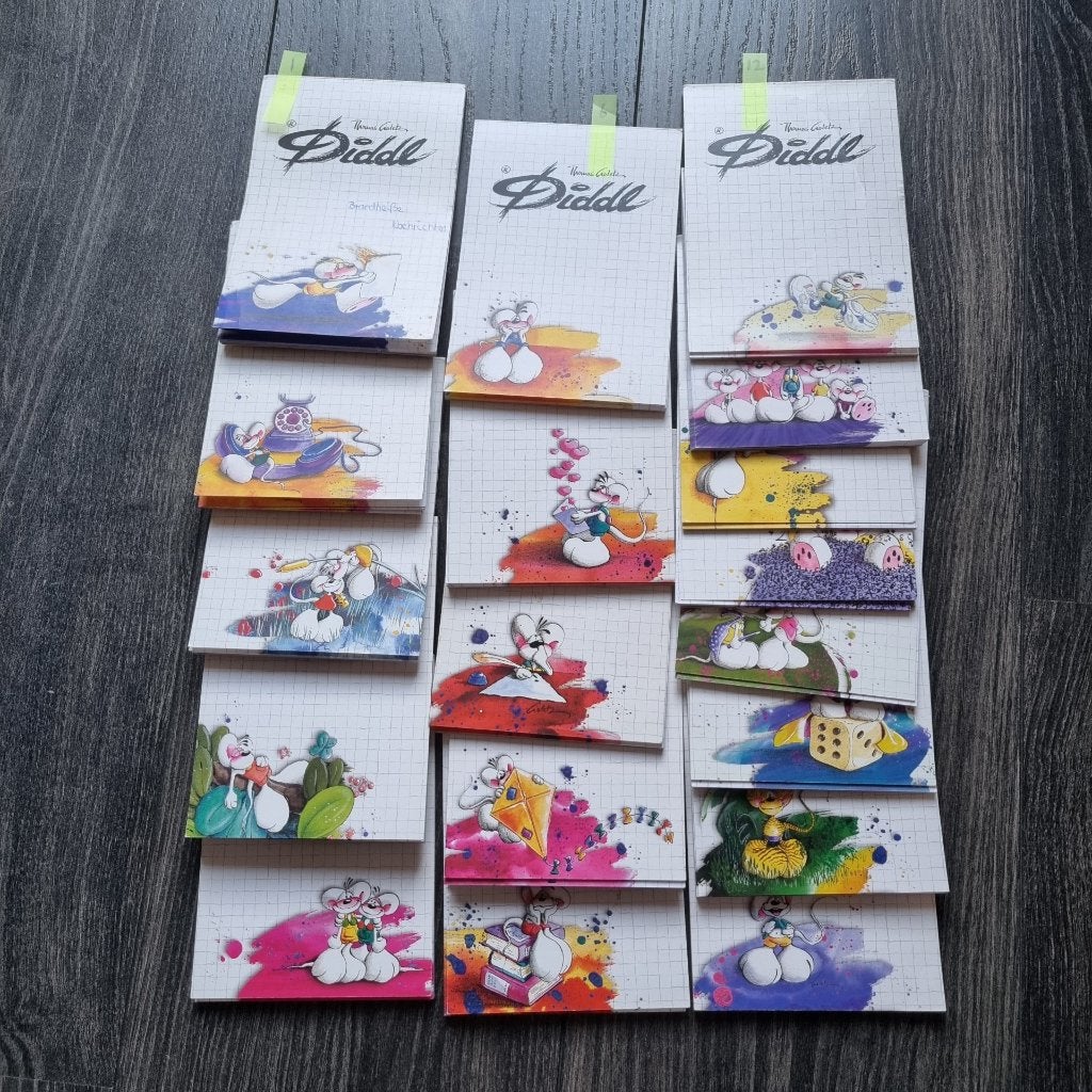 Diddl A6 blaadjes, Verzamelen, Diddl, Ophalen of Verzenden, Diddl, Zo goed als nieuw, Papier, Kaart of Schrift