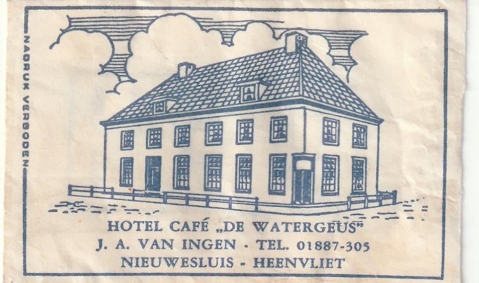 Suikerzakje #1168 :De Watergeus Van Ingen Nieuwesluis, Verzenden, Nederland