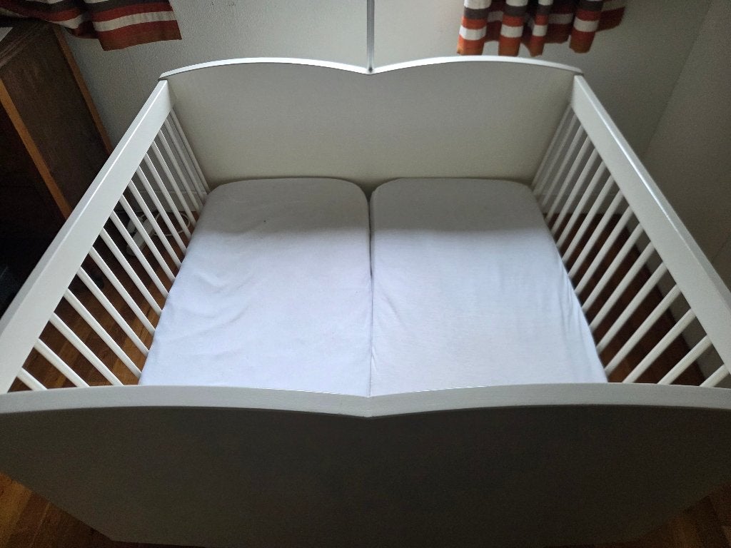 Tweelingbedje, Kinderen en Baby's, Ophalen, Gebruikt, Ledikant