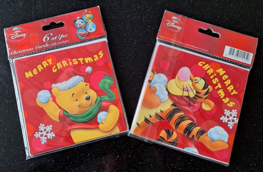 Te koop 12 nieuwe kerstkaarten van Disney (met enveloppen)., Ophalen of Verzenden, 1980 tot heden, Ongelopen, Sterren en Beroemdheden