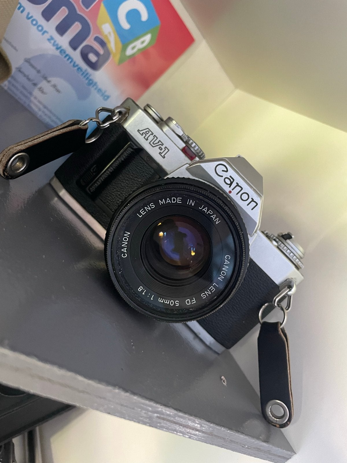 Canon AV-1 Spiegelreflexcamera met FD 50mm 1:1.8 lens, Audio, Tv en Foto, Ophalen of Verzenden, Gebruikt, Spiegelreflex, Canon