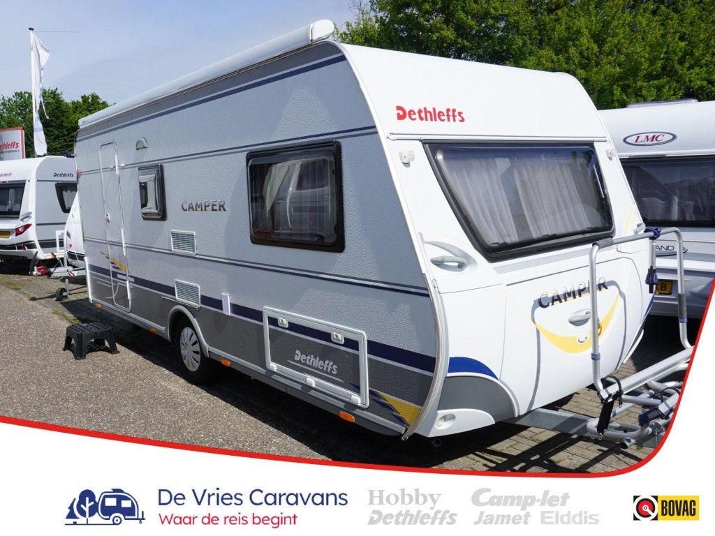 Dethleffs Camper 500 TK Mover,tent,thule,3 bedden, Caravans en Kamperen, Dwarsbed, Bedrijf, Treinzit, Schokbreker