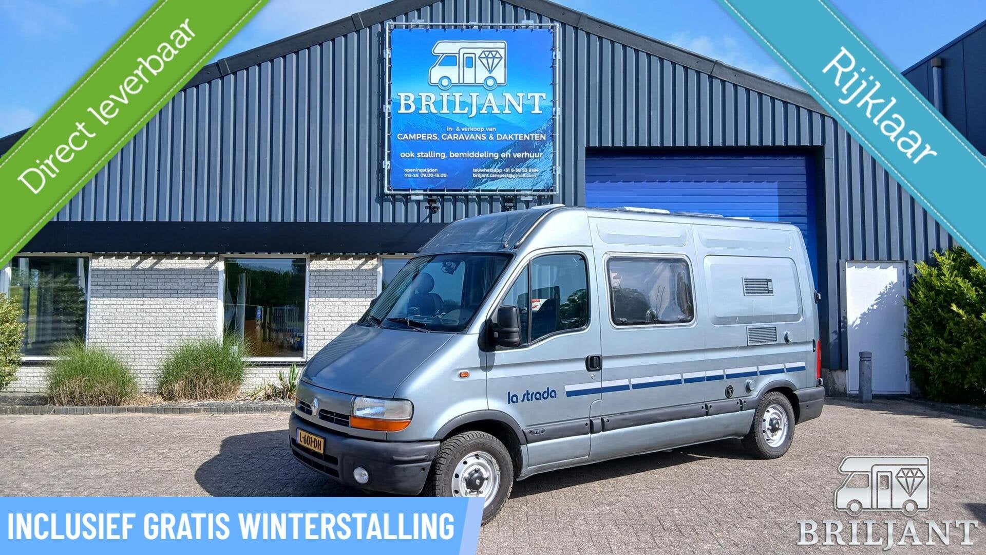 mooie compacte La strada renault buscamper, Buscamper of Camperbus, Ringverwarming, Tot en met 2, Bedrijf