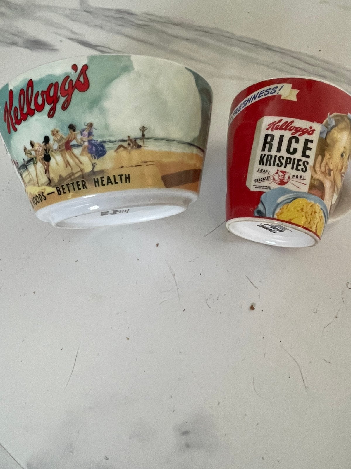 Vintage Kellogs bakje en kopje., Ophalen of Verzenden, Zo goed als nieuw, Overige stijlen, Kop(pen) en/of Schotel(s)