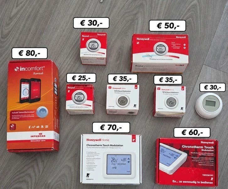 Honeywell & Intergas thermostaten – diverse modellen
Te, Ophalen, Zo goed als nieuw