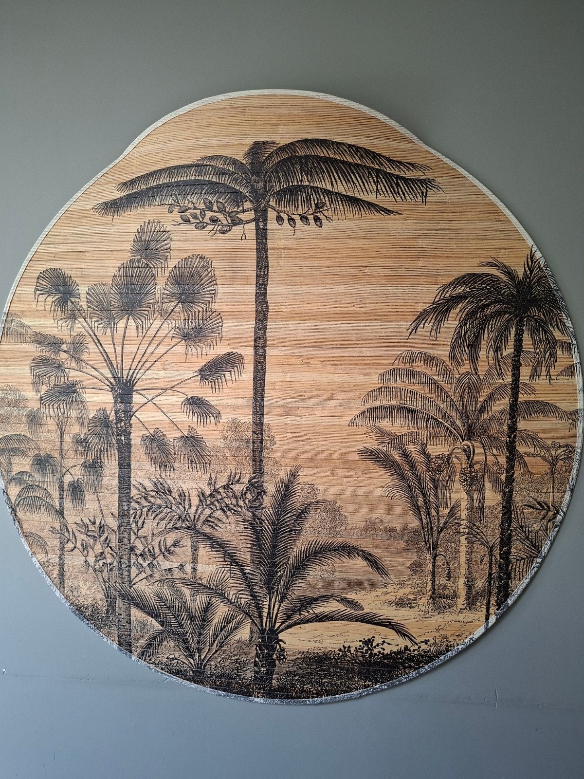 Mooie grote muurcirkel met palmbomen van By-Boo 120cm dia, Ophalen, Gebruikt