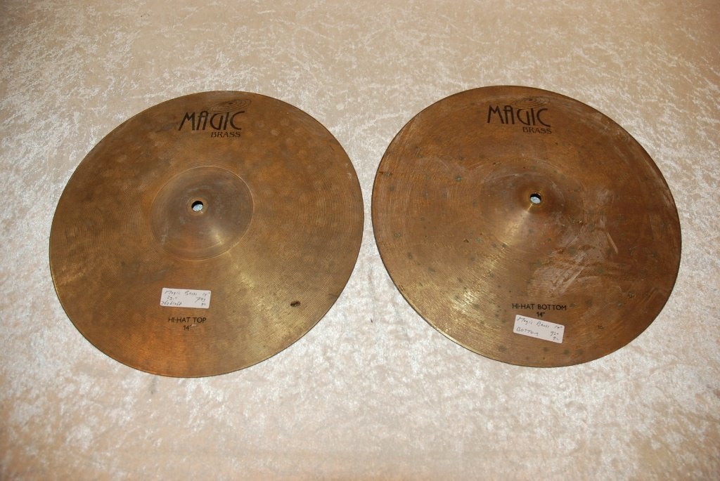 Magic Brass Hihat bekkens 749/930gr. 14 inch  <26261468>, Gebruikt, ., Drums of Percussie, Ophalen of Verzenden