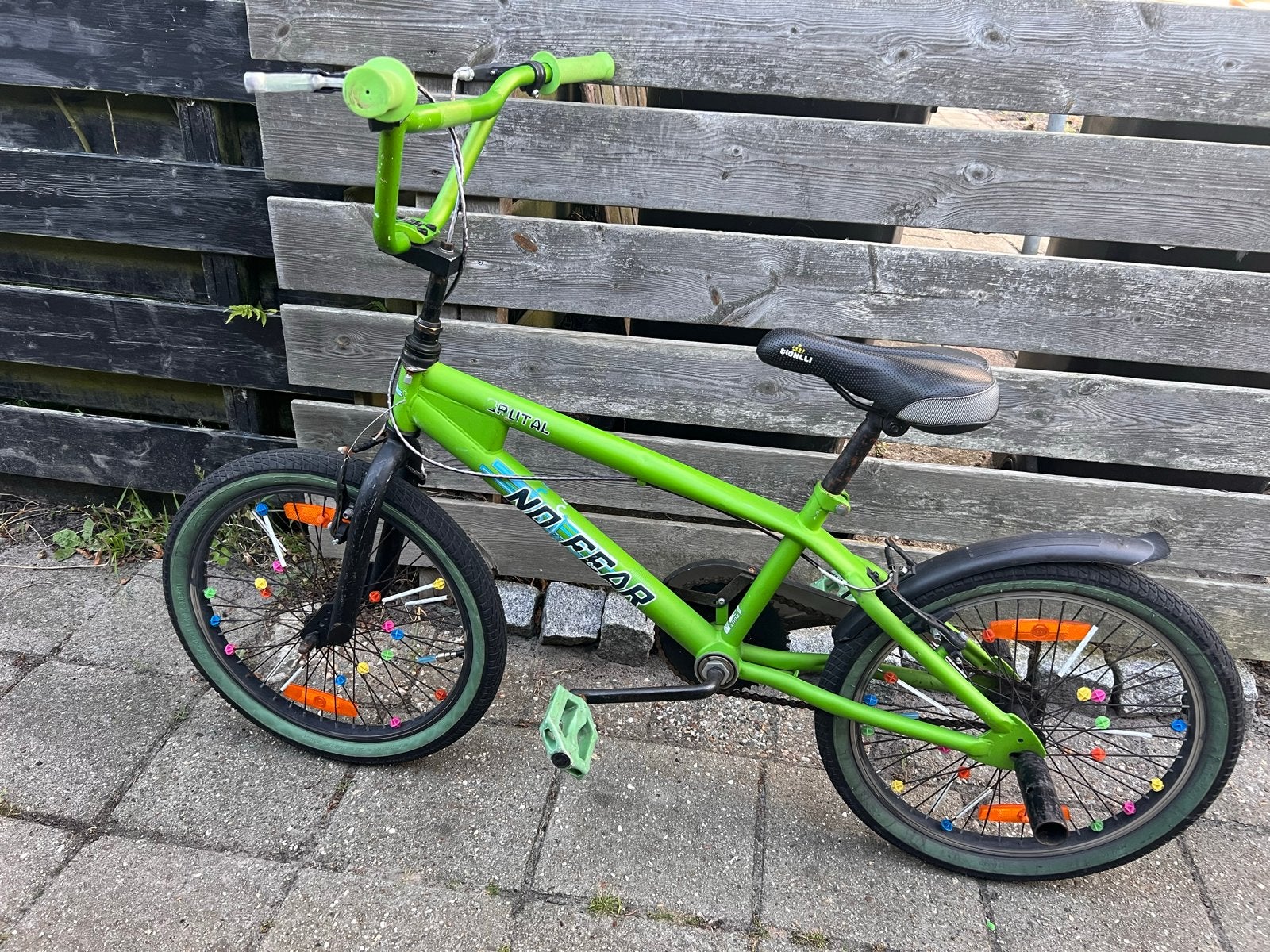 Groene 20 inch BMX fiets - No Fear, Fietsen en Brommers, Ophalen, Gebruikt, 16 tot 20 inch