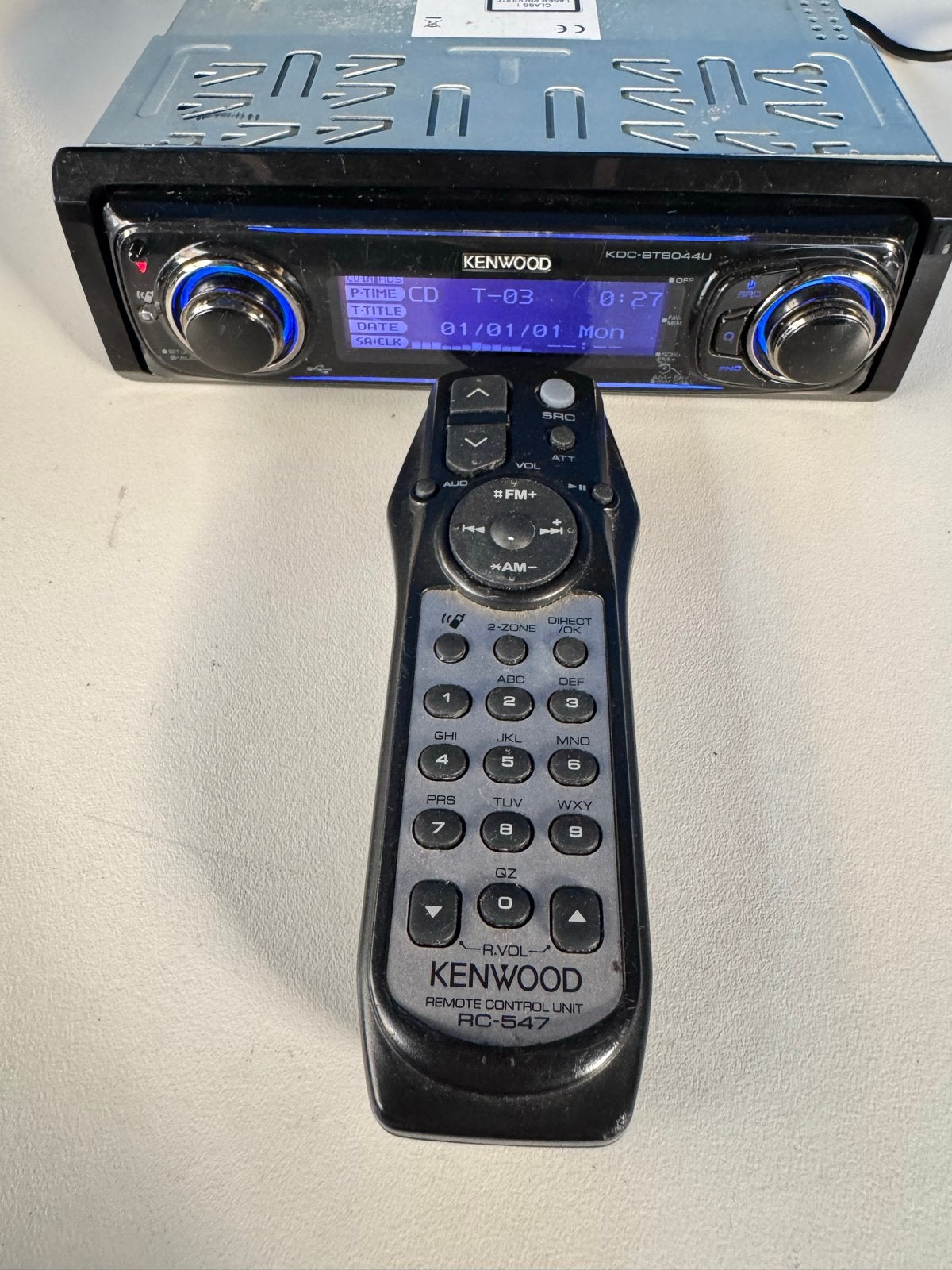Kenwood KDC-BT8044U Autoradio met afstandsbediening, Ophalen of Verzenden, Gebruikt