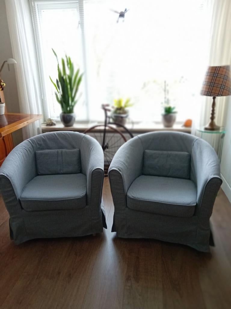 Twee Ikea Tullsta fauteuils Tri Colore, Huis en Inrichting, Fauteuils, Ophalen, Minder dan 75 cm, Zo goed als nieuw, 75 tot 100 cm