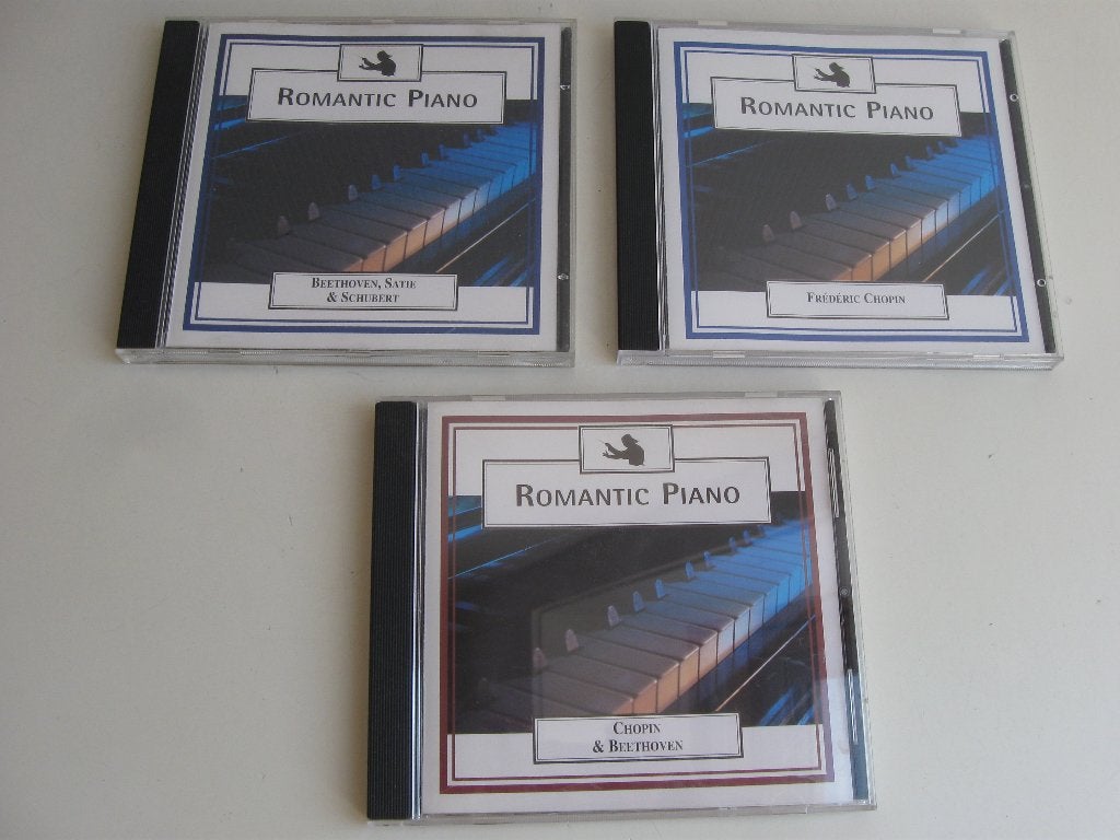 3 cd's romantic piano,beethoven,chopin,satie,schuber, Ophalen of Verzenden, Zo goed als nieuw