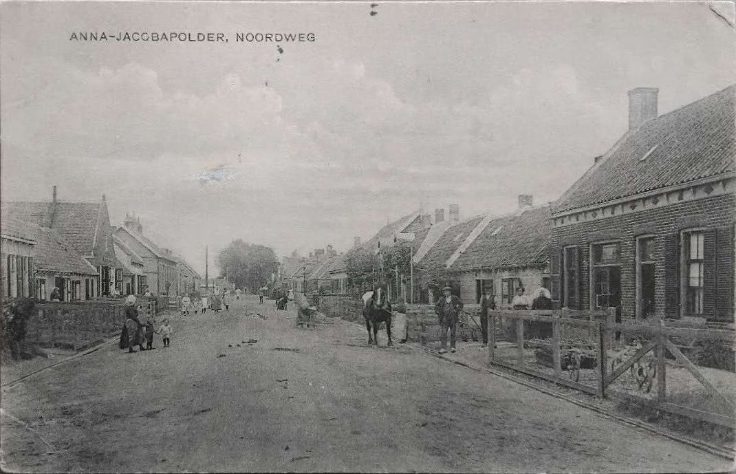 Anna-Jacobapolder (Noordweg) – Gelopen 1918 (Zeeland), Ophalen of Verzenden, Voor 1920, Gelopen, Zeeland
