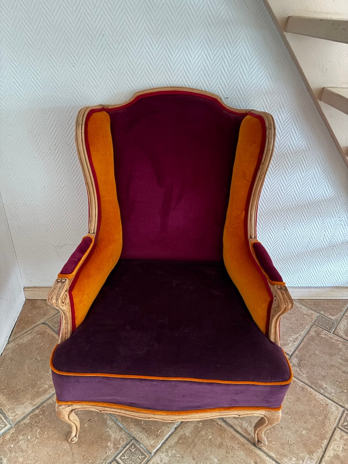 Antieke fauteuil - Mooie staat, unieke kleurencombinatie, Ophalen