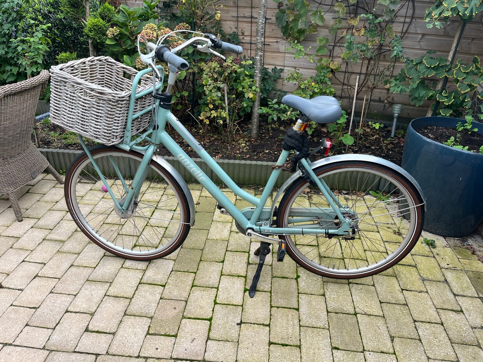Gazelle fiets met mand - onderhoud nodig, Ophalen, Versnellingen, Gazelle, Trommelrem