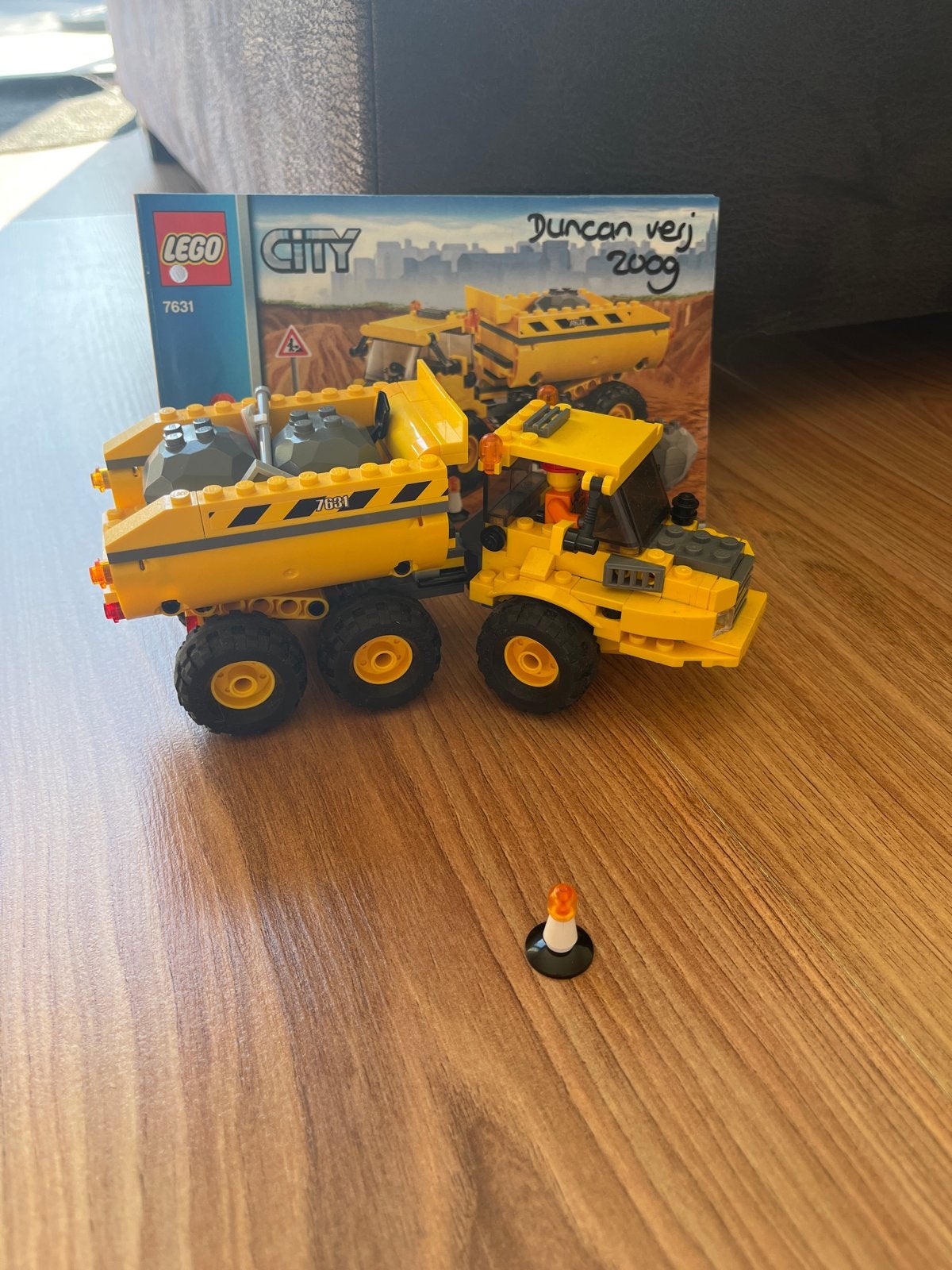 Lego City 7631 Kiepwagen met minifiguur en accessoires, Lego, Ophalen of Verzenden, Compleet, Complete set