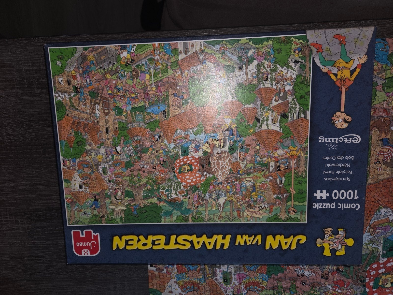 Jan van Haasteren Efteling Sprookjesbos 1000 stukjes, Ophalen of Verzenden, 500 t/m 1500 stukjes, Zo goed als nieuw, Legpuzzel