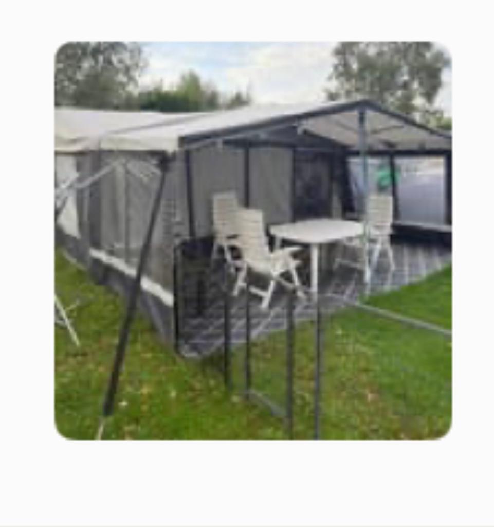 2 voortenten (Dorema, Starcamp) en 1 luifel voor caravan, Caravans en Kamperen, Camper-accessoires, Ophalen, Gebruikt