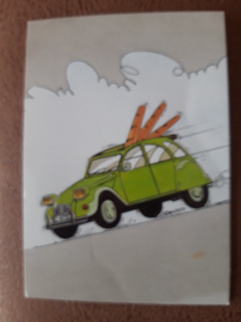 ansichtkaart Citroën 2CV, Ophalen of Verzenden, 1960 tot 1980, Ongelopen, Voertuig
