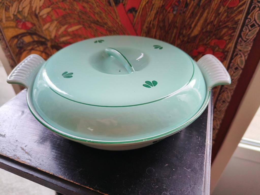 Vakkenschaal/Vakkenbord met deksel mintgroene kleur, Ophalen of Verzenden