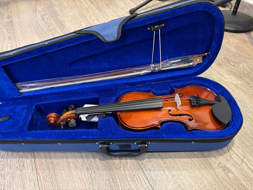 Leonardo LV-1612 viool 1/2 met koffer - Zo goed als nieuw, Djjgd, Viool, Ophalen of Verzenden, Zo goed als nieuw