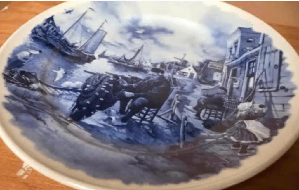 Ter Steege Delfts Blauw Bord - nettenboeter - 19 cm, Antiek en Kunst, Ophalen of Verzenden