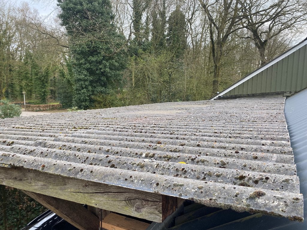 Asbestvrije golfplaten, Doe-het-zelf en Verbouw, Dakpannen en Dakbedekking, Ophalen, Overige materialen, Gebruikt, Zwart