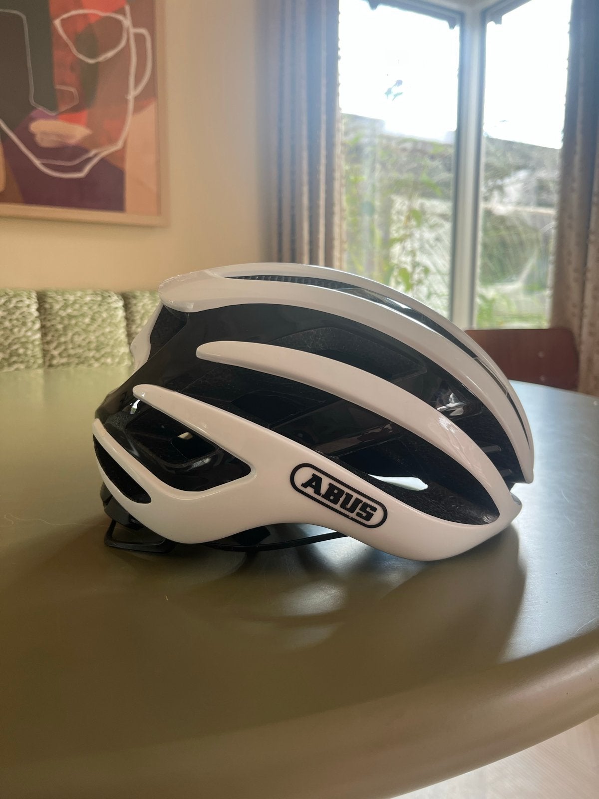 ABUS AirBreaker Fietshelm Wit/Zwart - Zo goed als nieuw, Ophalen of Verzenden, Zo goed als nieuw, Overige maten, Heer of Dame