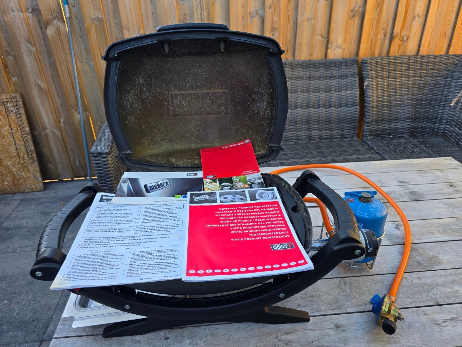 Weber Q1000 Gasbarbecue - Compact en Draagbaar, Ophalen, Zo goed als nieuw, Weber