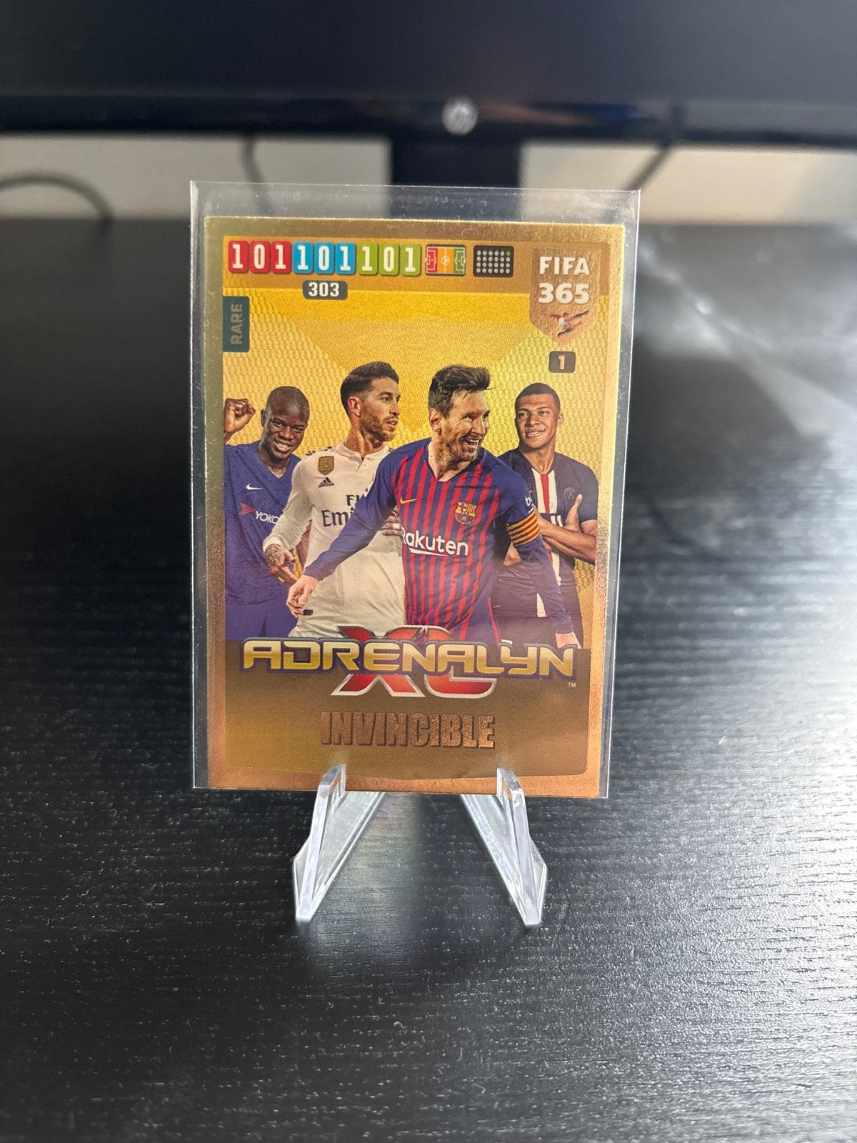 FIFA 365 Adrenalyn XL Invincible Kaart Messi Ramos, Ophalen of Verzenden, Zo goed als nieuw, Buitenlandse clubs, Spelerskaart