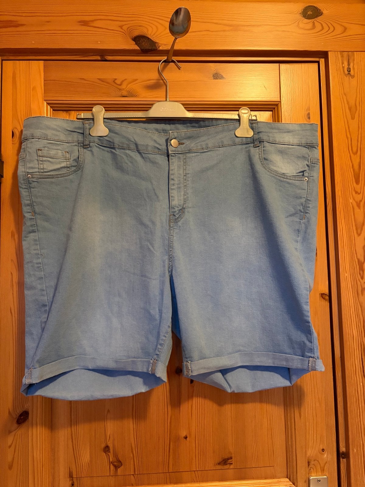 Spijkerbroek kort 56 blauw janina curved 66/72, Kleding | Heren, Ophalen of Verzenden, Zo goed als nieuw, Blauw, Broek of Spijkerbroek