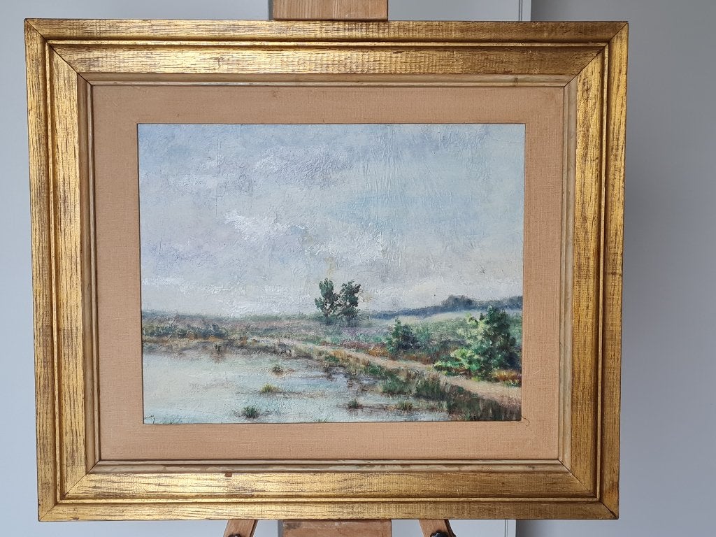 prachtig schilderij op paneel - huile sur panneau, Ophalen of Verzenden
